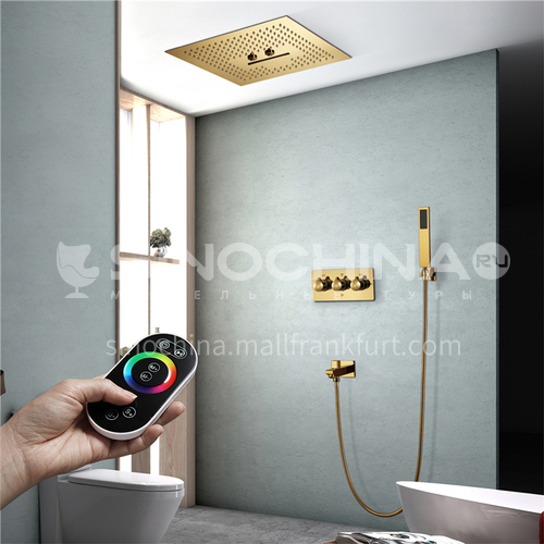 Household shower set gold remote control 2+1C